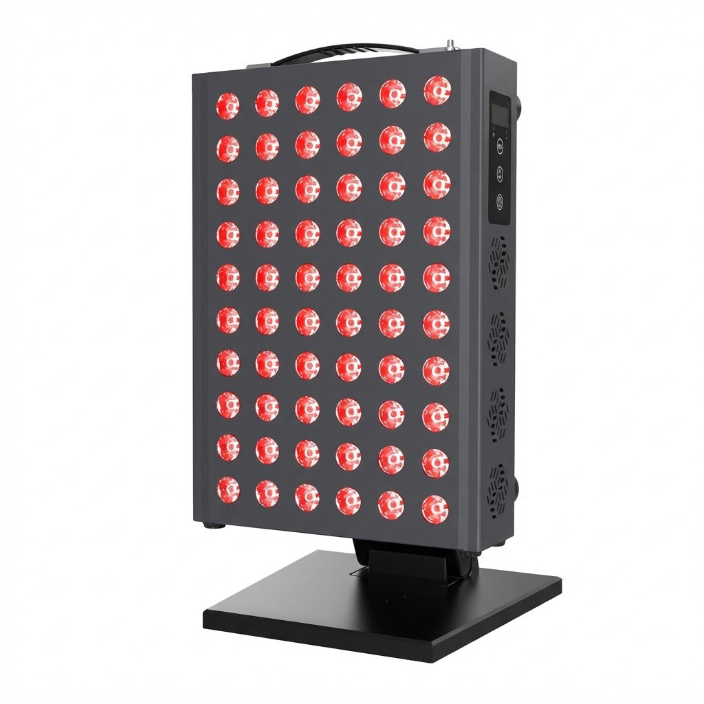 Red light therapy lamp, desktop LED beauty lamp, infrared therapy lamp, adjustable dimming far-infrared home use.