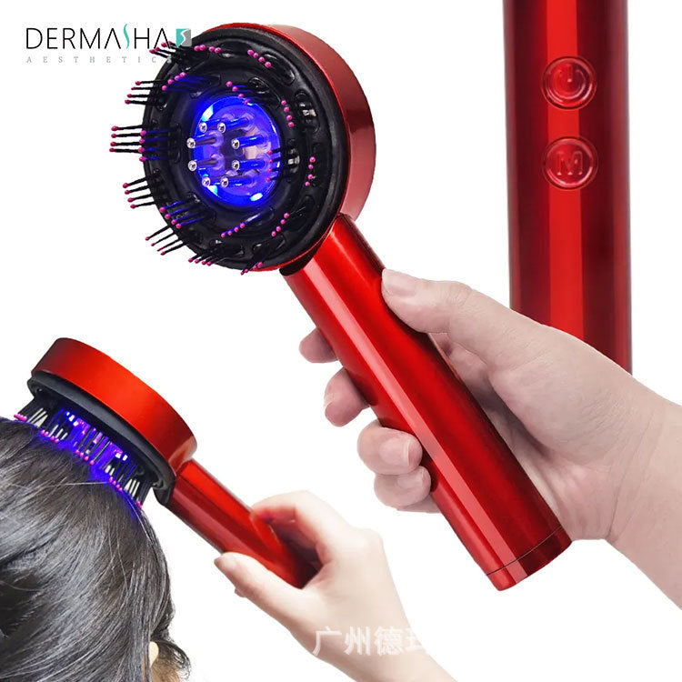 Electric Red Light Hair Regrowth Scalp Massage Brush Device
